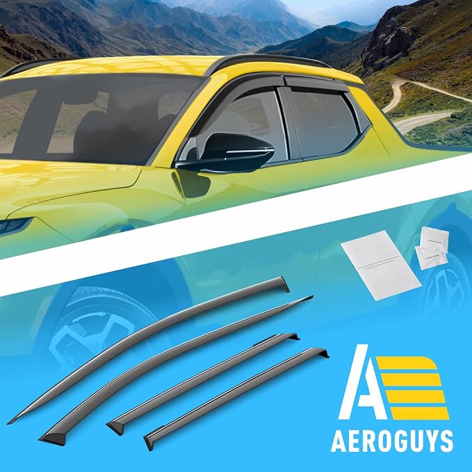 Extra Durable Window Deflectors Tape-On Window Visors Rain Guards Fit - Image 8
