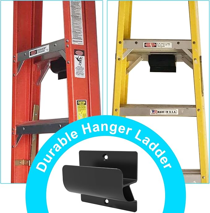 Ladder Hooks for Garage Organization, Ladder Hangers for Garage Storage Wall - Image 4