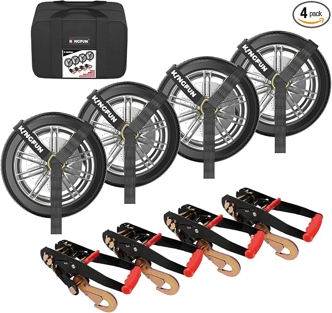 Kingfun Car Tie Down Straps for Trailers by Kingfun