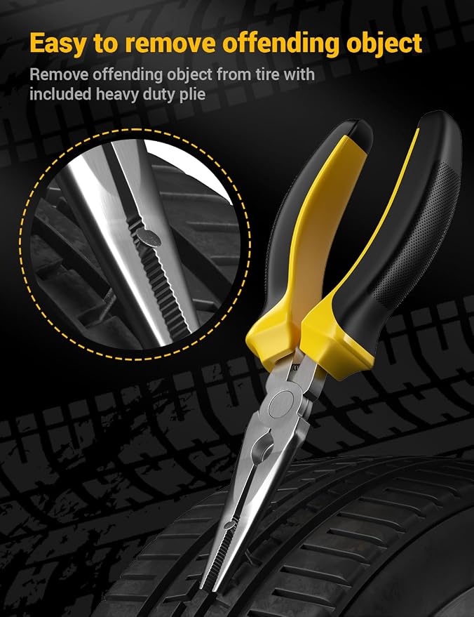 Flat Tire Repair Kit with Air Compressor 54 Pieces - Image 6