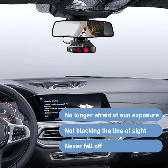 Radar Detector Mount, Rearview Mirror Rod Radar Mounting Bracket+Rearview - Image 7
