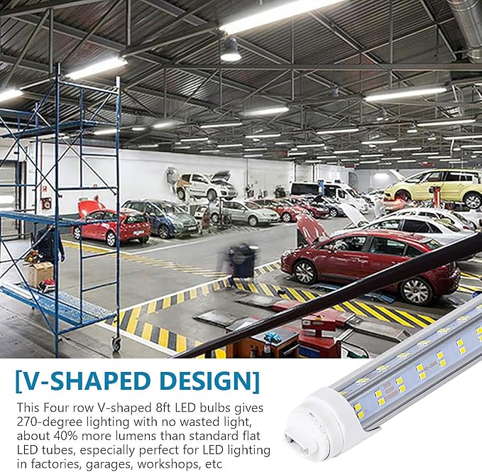 20-Pack 8FT R17D LED Light Bulbs - 144W 18800LM - Image 2