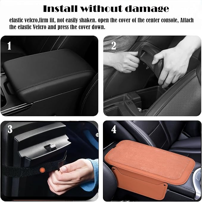 Arm Rest Cover for Car with 2 Storage Bags, Central Console Cover Armrest Pad - Image 7