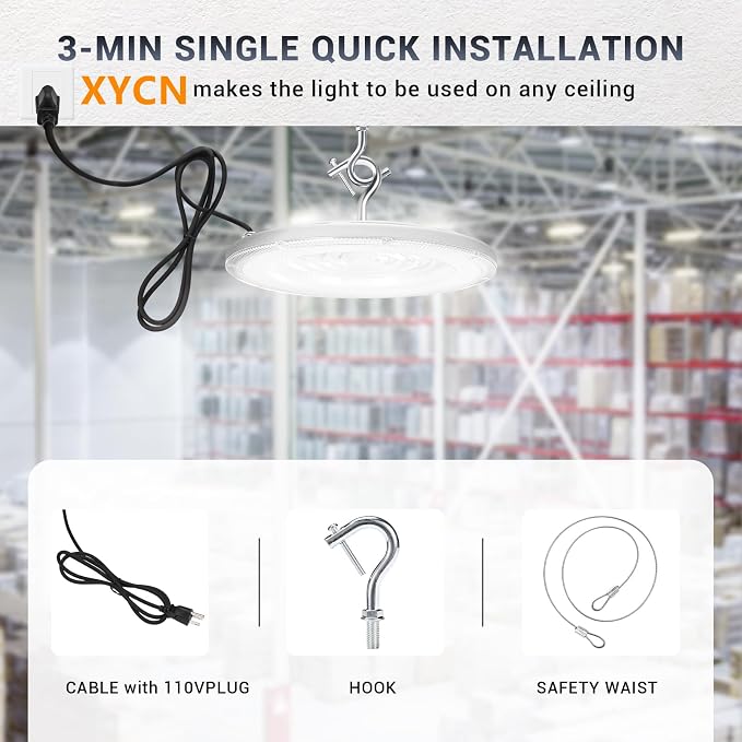 10 Pack 150W UFO Led High Bay Light, 5000K Daylight Commercial Bay Lighting - Image 2