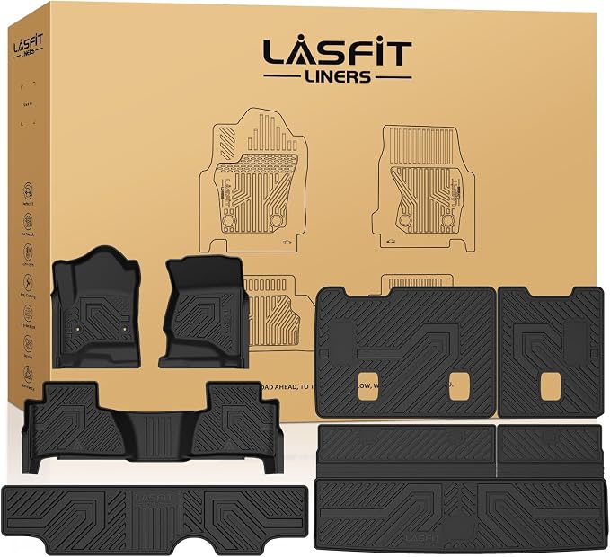 LASFIT Floor Mats & Cargo Liner 2015-2020 & Only 7/8 Seats by LASFIT