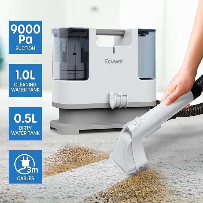 ECOWELL Portable Upholstery Carpet Cleaner, Wet Dry Deep Cleaning Sofa Carpet - Image 2