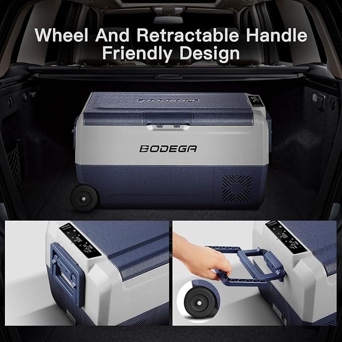 BODEGACOOLER 12 Volt Car Refrigerator, 53 Quart Portable Freezer, Dual Zone Car - Image 6
