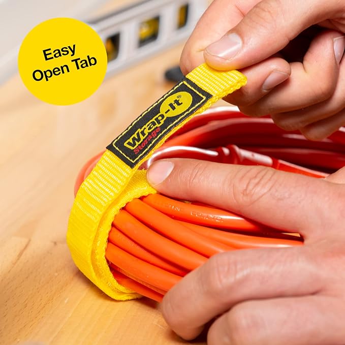 Wrap-It Storage Quick-Strap Cord Wraps, 9 inch Red - Image 5