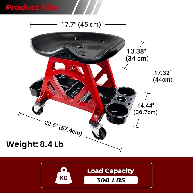 ROBLOCK Durable Mechanic Stool Chair - Image 3