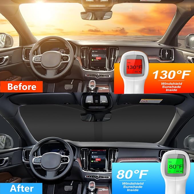 Windshield Sun Shade for hyund-ai Elantra 2021-2024 2025 Custom Fit Foldable - Image 4