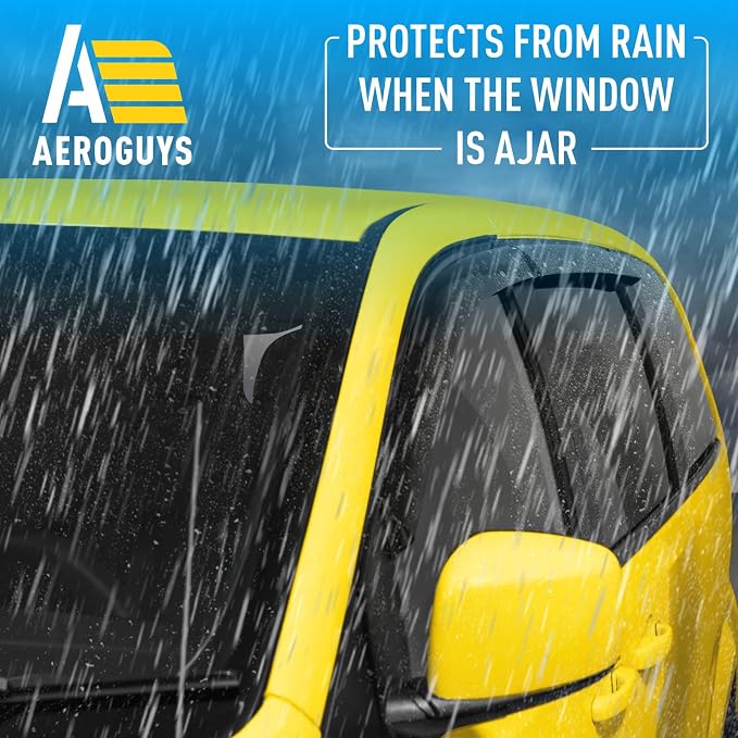 Extra Durable Window Deflectors Tape-On Window Visors Rain Guards Fit - Image 2