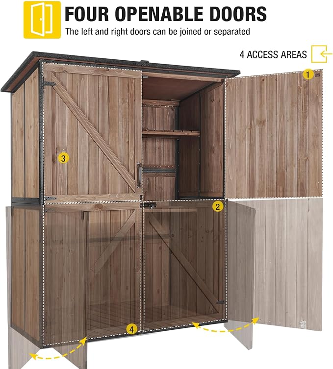 Aivituvin Storage Shed Outdoor Storage Cabinet Upgraded - Image 5
