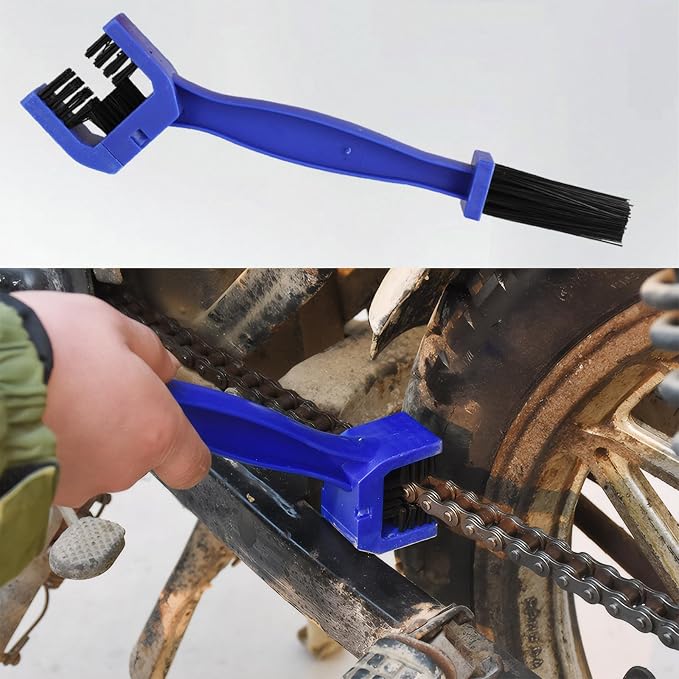 6 PCS Motorcycle Chain Cleaning Kit, Double-Head Universal Chain Brush - Image 2