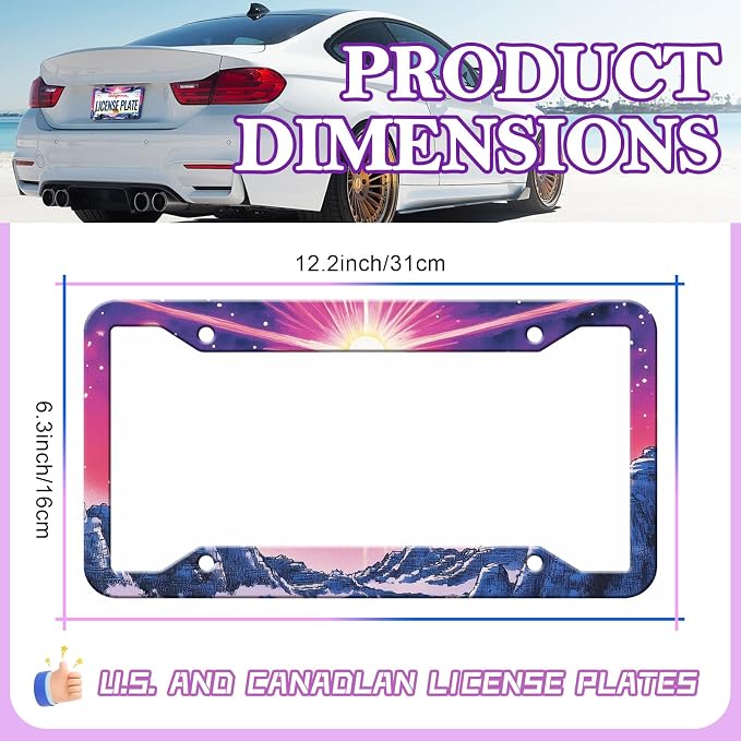 Sunset Mountain Anime License Plate Frames - Image 2