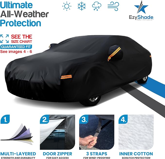 EzyShade 10-Layer Car Cover Waterproof All Weather - Image 2