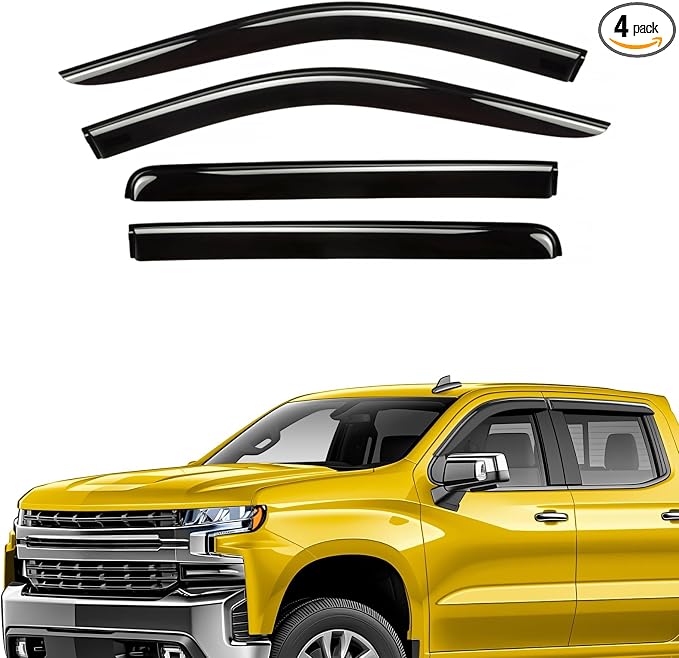 Extra Durable Window Deflectors Tape-On Window Visors Rain Guards Fit by AEROGUYSCustomfitrainguard