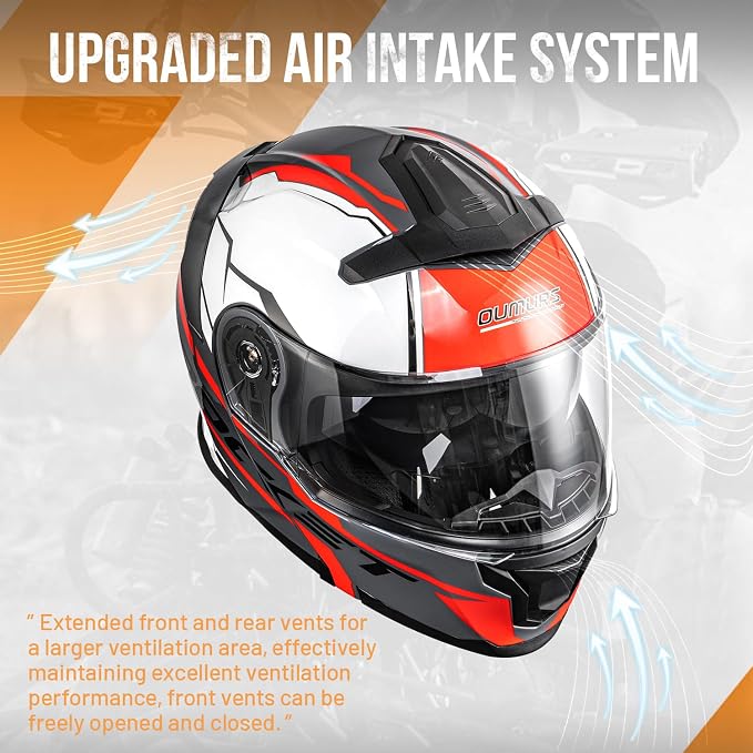 Modular Motorcycle Helmets Full Face Flip up Street Bike Motorcycle Helmet - Image 6