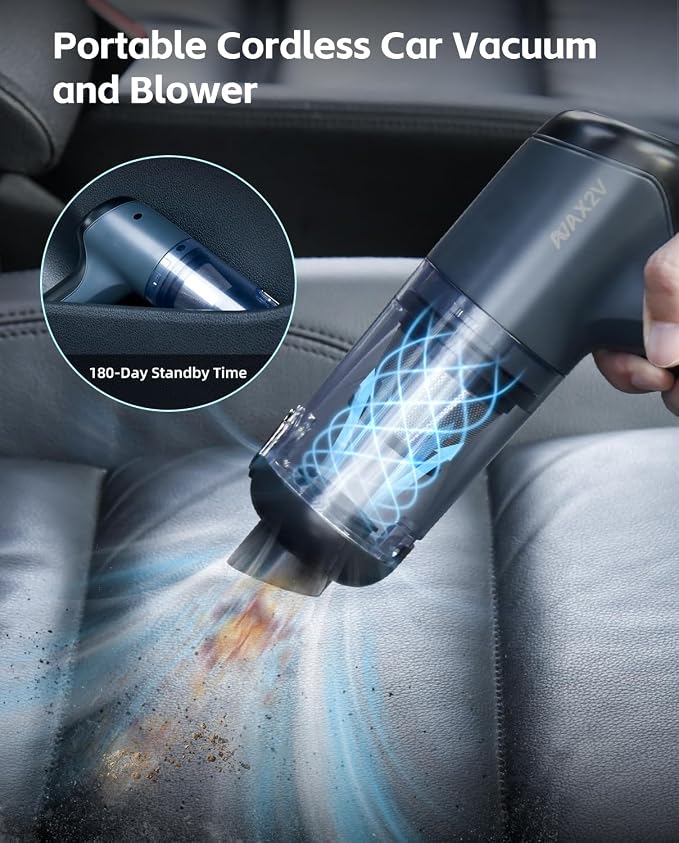 Car Vacuum Cleaner, 80W/16Kpa/20Mins, Lightweight Mini High Power Pet Portable - Image 5