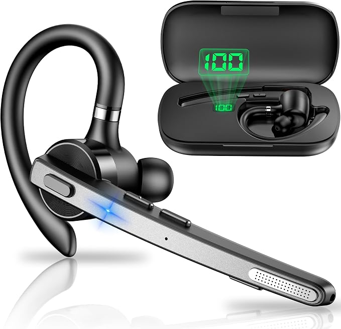 New bee Bluetooth Headset, 72H Talktime Wireless Bluetooth Earpiece by NewBee