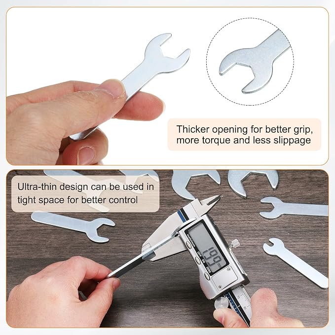 HARFINGTON 10pcs Small Wrench 11x70x1.5mm Metric U-Shaped Single Open Ended - Image 5