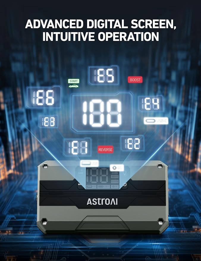 AstroAI T8 Car Battery Jump Starter, 2500A 8-in-1 Jump Box - Image 2