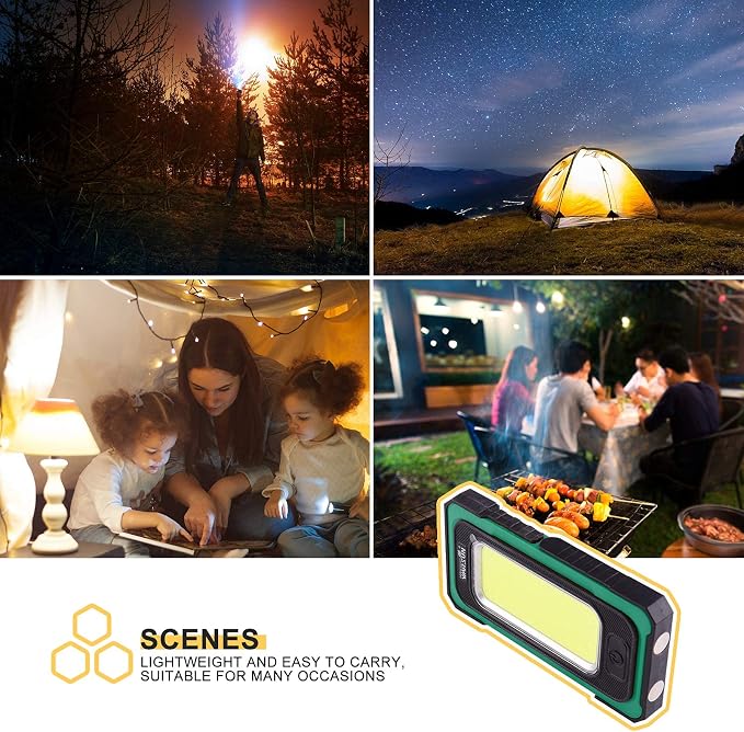 WARSUN Led Rechargeable Portable Magnetic Waterproof Solar Flood Light - Image 7