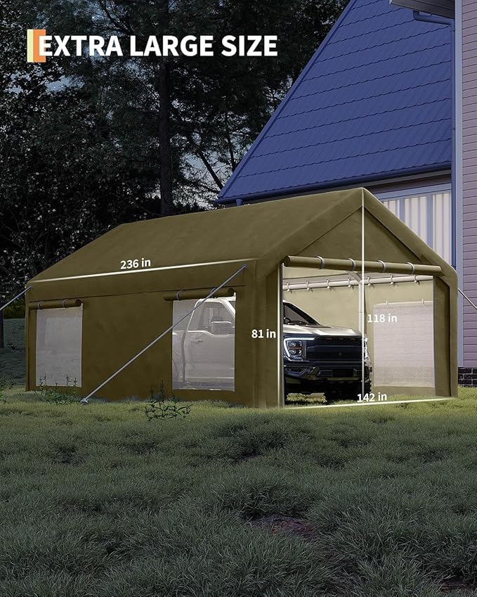 12 x 20FT Heavy Duty Carport - Image 3