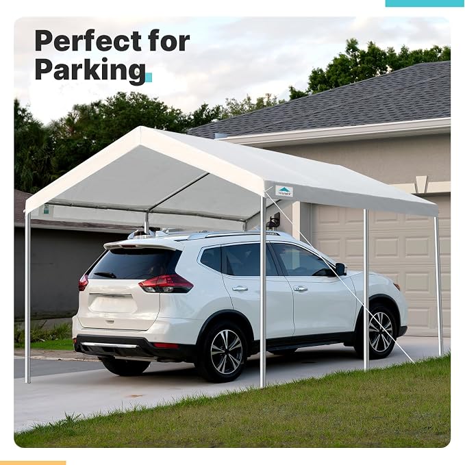 ADVANCE OUTDOOR Adjustable 10x15 ft Heavy Duty Carport Car Canopy Garage Boat - Image 6