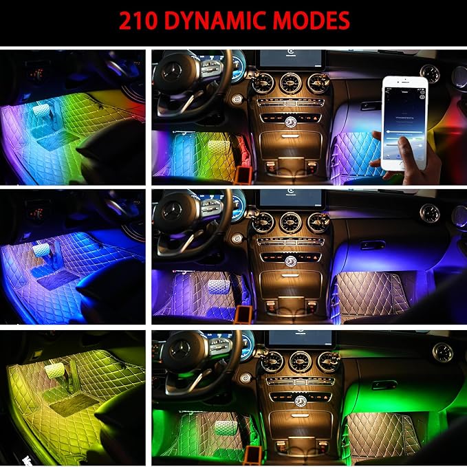Upgrade Smart USB Dream Color Interior Car LED Strip Light - Image 3