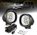 Auxbeam 4 Inch Round LED Light Pods, 90W Offroad Flood White Light Bar by Auxbeam