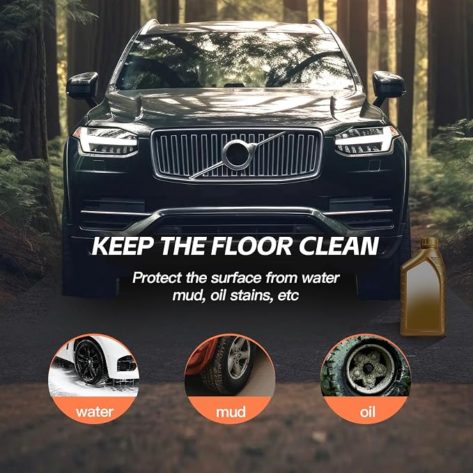 36"x60"（2 PCS） Garage Floor Mat & Oil Spill Mat, Heavy Duty Under Car Mat - Image 3