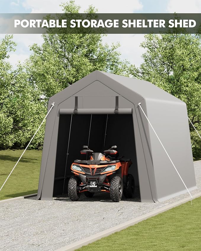 10 x 15 ft Carport Storage Shed, Portable Garage - Image 2