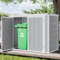 Horizontal Storage Shed 41 Cu.Ft, Lockable Outdoor Resin Cabinet by SEGMART