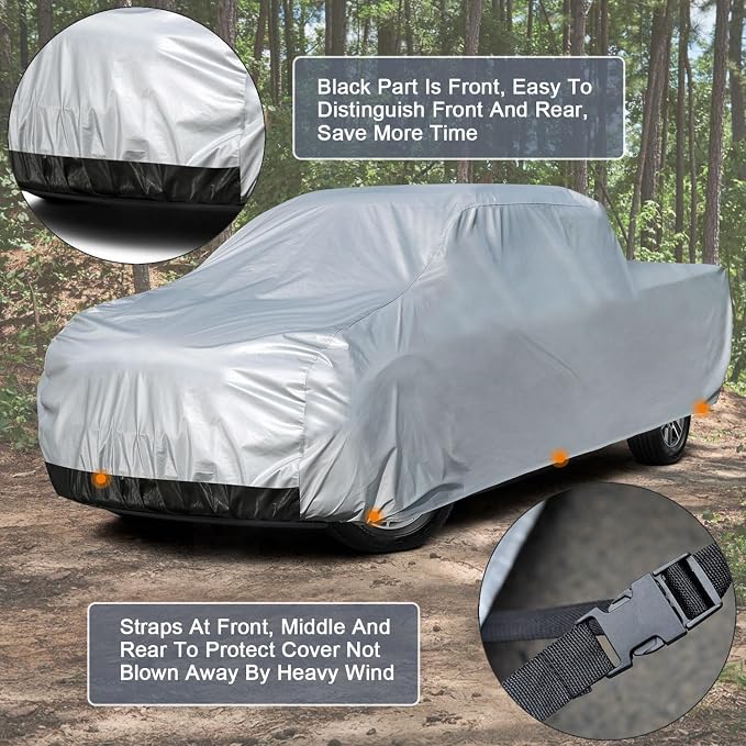 Kayme Mid-Size Truck Cover Waterproof All Weather, Heavy Duty Outdoor Midsize - Image 3
