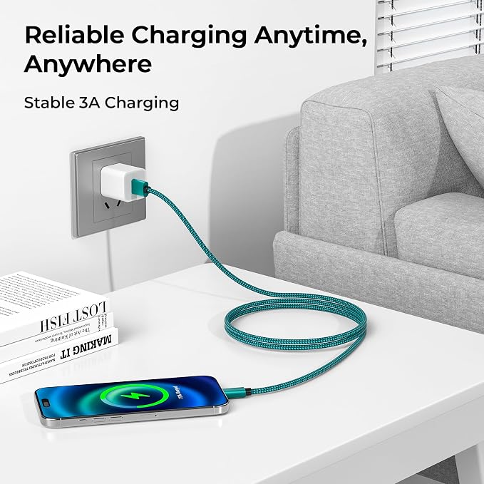 Car Carplay Cable for iPhone 16 15 Pro Max 3Pack 3.3/6.6/10FT, USB A to USB C - Image 6