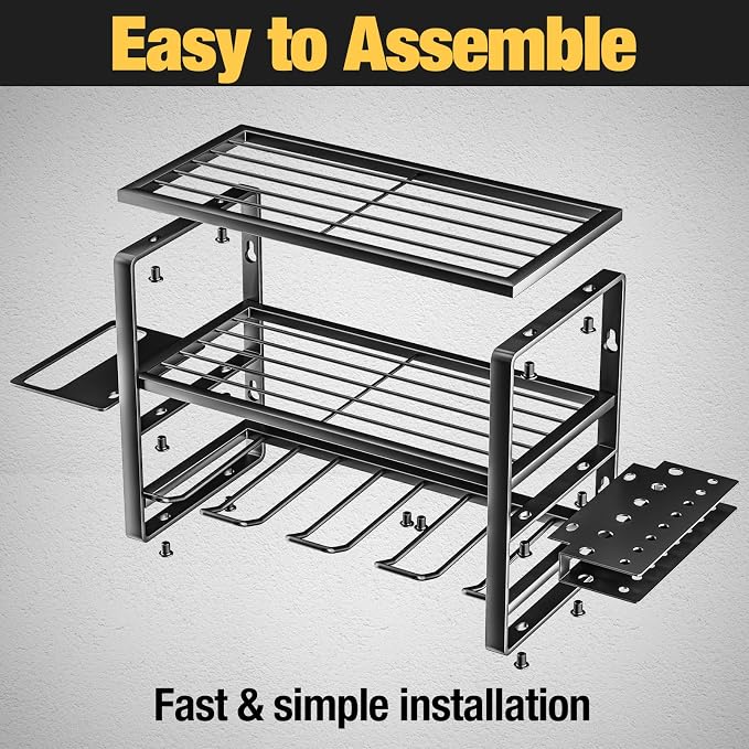 YYR Heavy Duty Power Tool Organizer Wall Mount, Cordless Drill Hanger Storage - Image 9