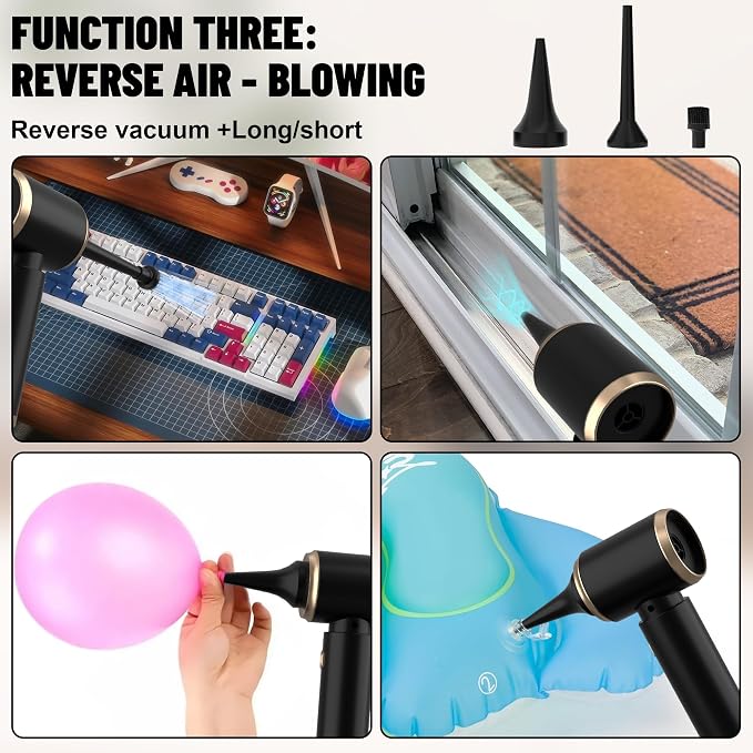 Handheld Car Vacuum Portable Cordless, 20000PA High Power 4 in 1 Vacuum Cleaner - Image 6