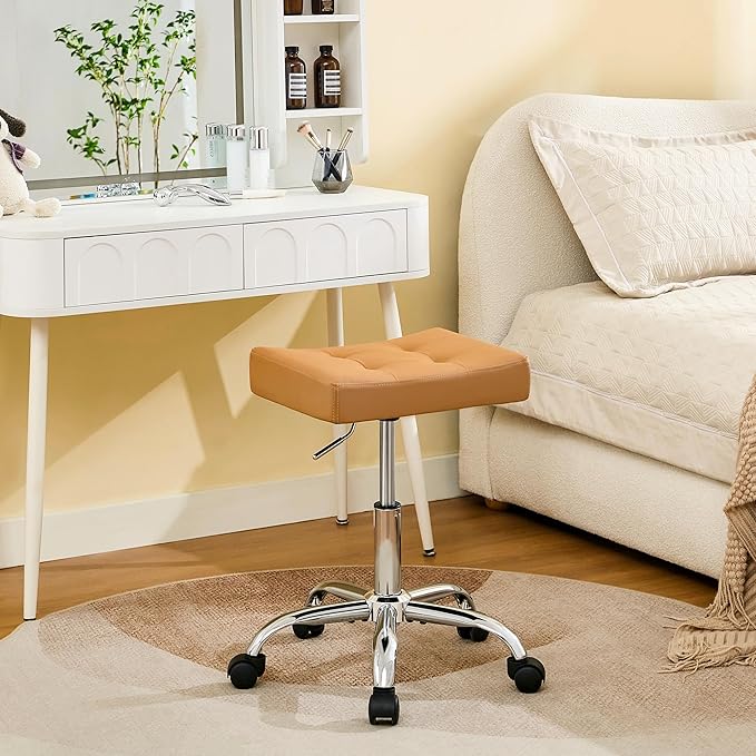Rolling Stool Adjustable Height Multifunctional Nail Tattoo Vanity Massage Stool by FIRAVOE