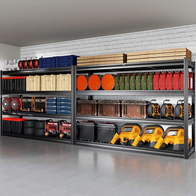 72" W Storage Shelves Heavy Duty Garage Shelving 30" D Metal Shelving Unit by PMKES