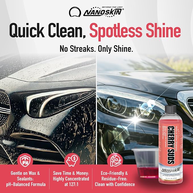 Nanoskin CHERRY SUDS Foaming Car Wash Shampoo 16 Oz. - Image 5