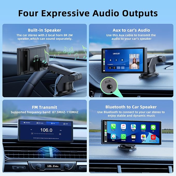 LAMTTO 9.26-inch Wireless CarPlay Screen - Image 6