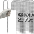 VVOKGO Rebar-Stakes-12-Inch J Hook Galvanized Tent Stakes Heavy Duty, Camping by VVOKGO
