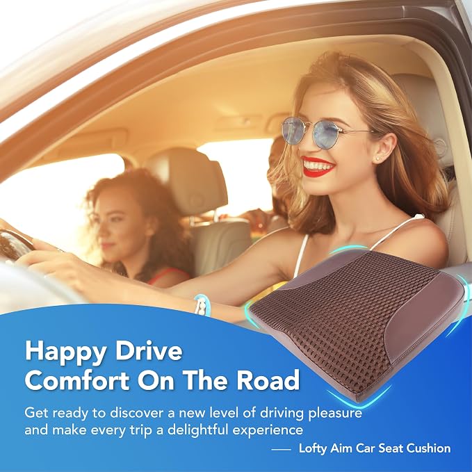Car Seat Cushion, Comfortable Memory Foam Seat Pillow - Image 2