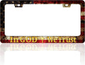 in God We Trust License Plate Frame Cross American Flag by TINALUIN