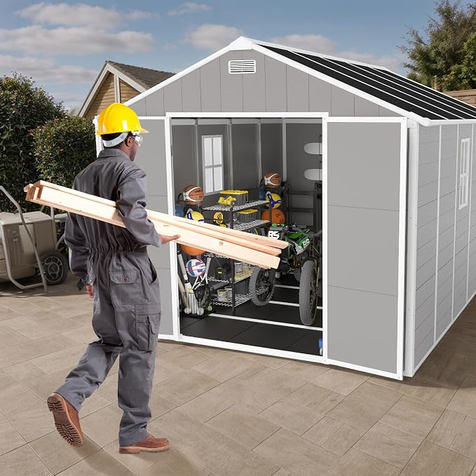 8x10 FT Outdoor Storage Resin Shed - Image 6