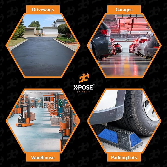 Xpose Safety 72" Heavy Duty Rubber Parking Stopper – Bulk Half Pallet 24 Pack - Image 7
