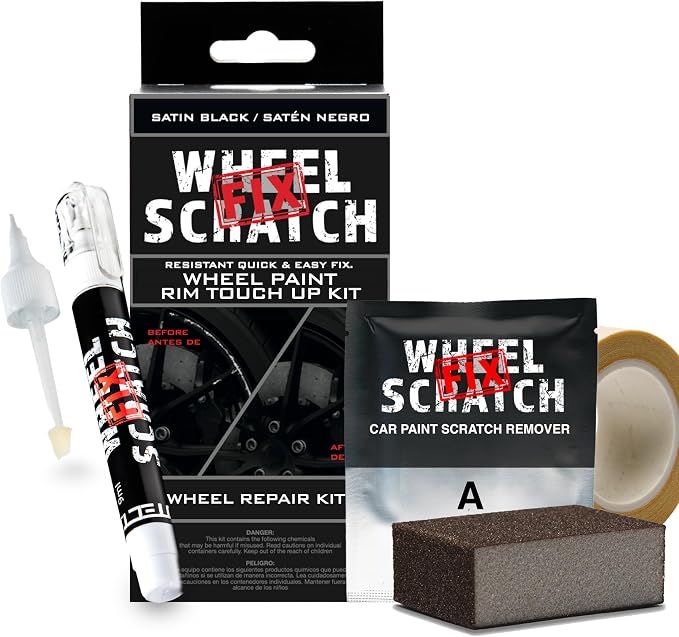 Matte Black Rim Touch Up Paint Kit, Car Wheel Scratch Repair Kit, Wheel Touch by ScratchFixProducts