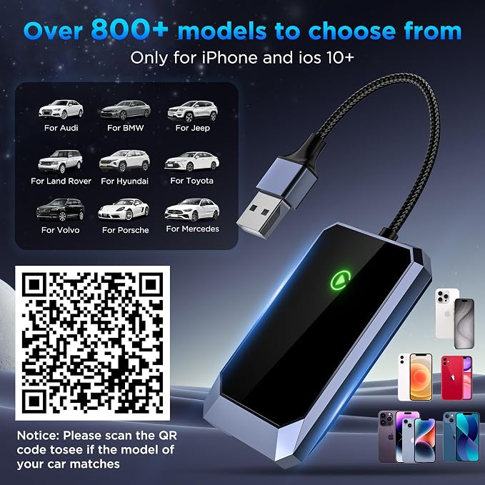 Wireless Carplay Adapter, Converts Wired to Wireless carplay Adapter - Image 3