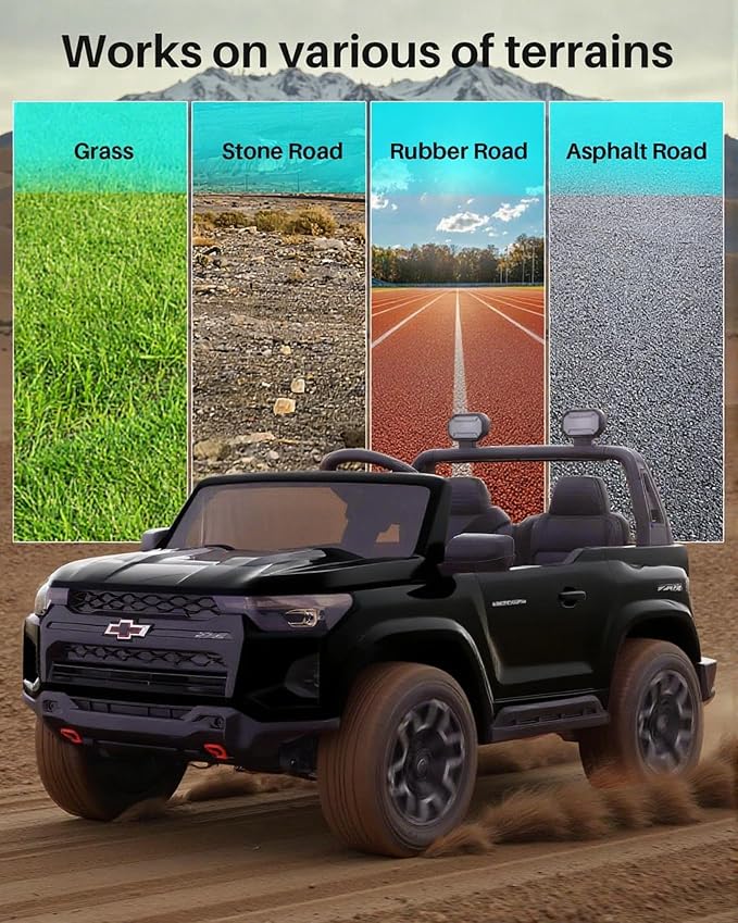Joywhale 24V Ride on Truck 4WD Kids Electric Vehicle Licensed Chevorlet Ride on - Image 7