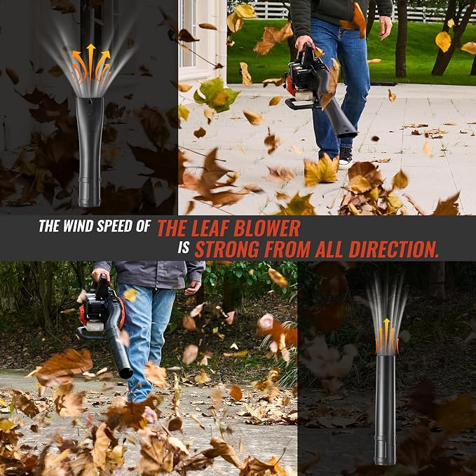 28CC Gas Leaf Blower 450-CFM 160-MPH, 2-Cycle Handheld Leaf Blower - Image 5
